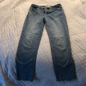 Light wash garage jeans